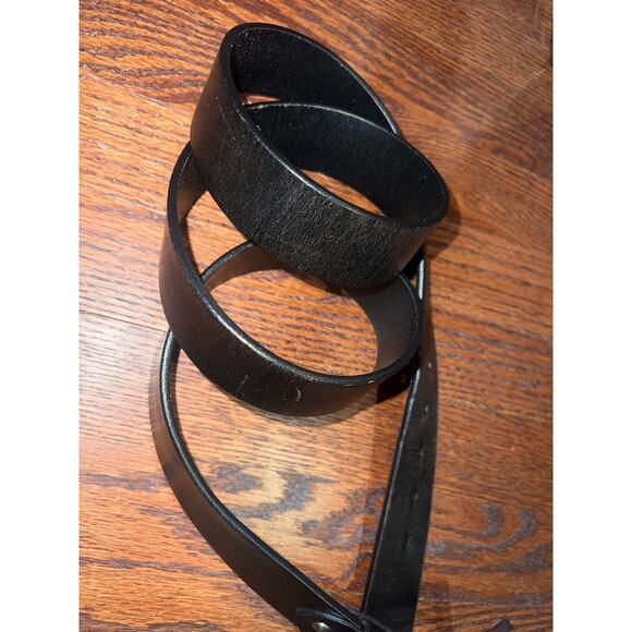 Buffway Men’s Luxury Leather Belt 1.5” Black Top-Grain Durable Classic 48”